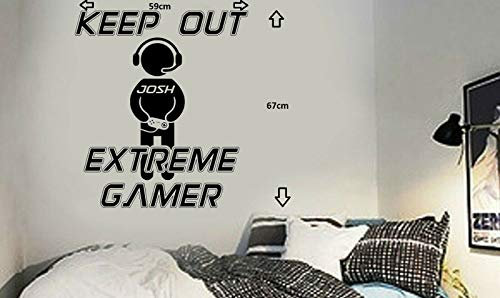 Gaming Wall Art Decal Mural Sticker - Boys Personalised Bedroom Video Game