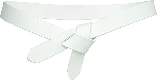 Caspar GU327 Damen Leder Taillengürtel, Gürtelgröße:80 [für Körperumfang 76-80 cm], Farbe:weiss