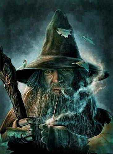 nzhma DIY 5D Diamond Painting, Filmfigur Herr der Ringe Stickpackung, Strass Kreuzstich, Mosaik Raumdekoration Geschenk 40x50CM
