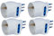 4 Pezzi Adattatore Triplo Spina 10A e 16A, Adattatore Triplo Presa Schuko, Multipresa Bipasso e Schuko (Spina Piccola 10A, Bianco)