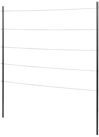 Windhager Edelstahlseil Rankhilfe, Komplett-Set, Metall, 100 x 118 cm, Rankgitter Garten, Pflanzenstütze, Kletterhilfe für Pflanzen, Rankgerüst, ideal für Hoch- + Gemüsebeete, witterungsbeständig