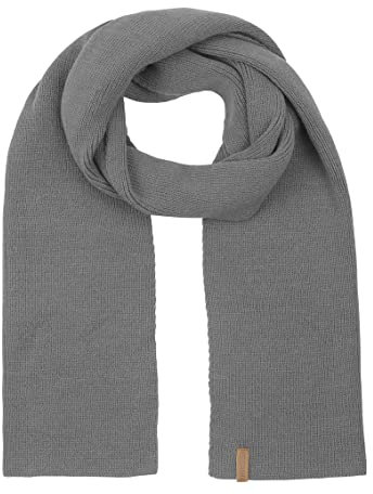 riverso Herren Schal RIVLiam Strickschal Männerschal Winterschal Langschal Basic Einfarbig 100% Acryl Herbst Winter Einheitsgröße (One Size, Grey)