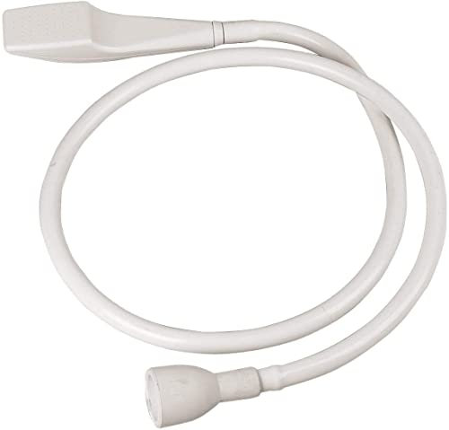 GLAMSA Shower Hose Mixer Tap Connection - Tap Attachment for Home and Salon Use - Sink Spray Attachment - Universal Fitting - 3M Diameter - White - 2M (Single Mouth)