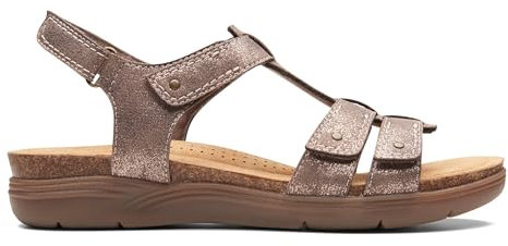 Clarks Femme April Cove Sandales de Sport, Bronze Metallic, 35 EU