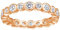 Lieson Verlobungsring 925 Silber Damen, Frauen Ringe Mit Stein Einfach Rundherum Rund 2.5 mm Zirkonia Hochzeit Ringe Rosegold Größe 52 (16.6)