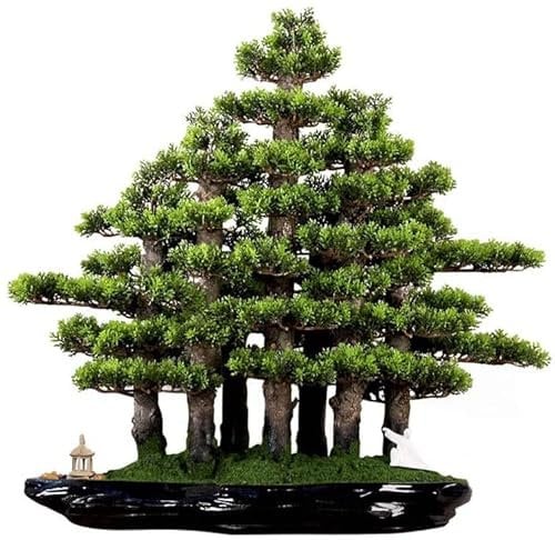 XIEAE Artificial Tree Real Looking Artificial Bonsai Tree Indoors 26.7 Inch Potted Fake Plant House Plants for Home Office Decoration Faux Tree Unique