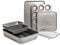 MasterClass Set of Non-Stick Large Roasting Pan, Twelve Hole Deep Baking Pan, Bake Pan Square, Loaf Pan, Square Baking Tray, Heavy Duty Roasting Rack