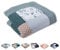 ULLENBOOM Krabbeldecke für Baby 80x80 cm, Outdoor-geeignet, 100% OEKO-TEX Materialien, Made in EU, Weich gepolstert, Eukalyptus - ideal als Spieldecke Baby