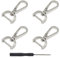 SAFYY Karabinerhaken mit Schraubstange, strapazierfähig, 2,5 cm D-Ring, drehbarer Karabinerverschluss mit Schraubendreher für Schlüsselband, Tasche, Leder, Handwerk, Geldbörse, Hardware, DIY-Tasche,