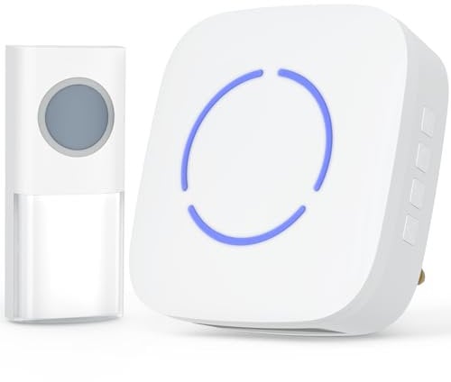 SURNICE Plug in Wireless Doorbell with Motion Sensor LED Night Light, Waterproof 300m/1,000Ft Range with 36 Chimes doorbell Wireless, 3 Modes, 4-Level Volume Control LED Light Easy Install