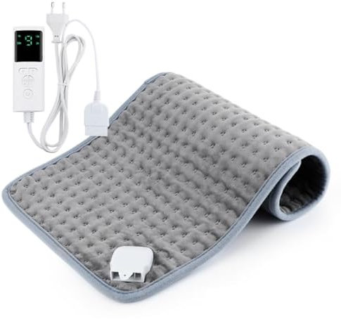 Heizkissen Heating Pad mit Abschaltautomatik, 9 Heizstufen, Wärmekissen Wärmetherapie für Rücken Nacken Schulter Bauch, Wärmedecke Heizdecke Rückenheizkissen, 58x29CM