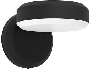 EGLO LED Wandlampe außen Fornaci, Außenbeleuchtung Hauswand | Außenleuchte Down Light, Außenwandleuchte aus Metall in Schwarz und Kunststoff in Weiß, Wand Außenlampe warmweiß, IP54