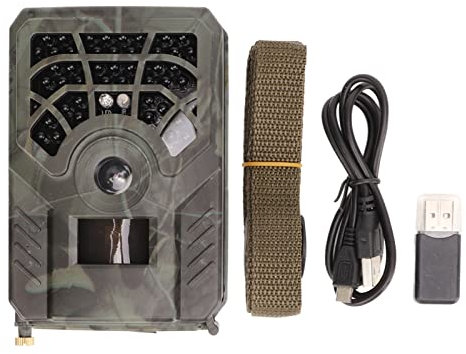 Topyond Caméra De Chasse Sauvage IP56, Mini Caméra De Suivi de la Faune en Plein Air à Infrarouge HD, Moniteur Portable d'animaux de la Forêt