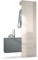 Vladon Garderobe Carlton Set 2, Made in Germany, Wandgarderobe aus Deko-Paneel & hängender Schubladen-Kommode, Anthrazit matt/Sandgrau Hochglanz (105 x 193 x 35 cm)