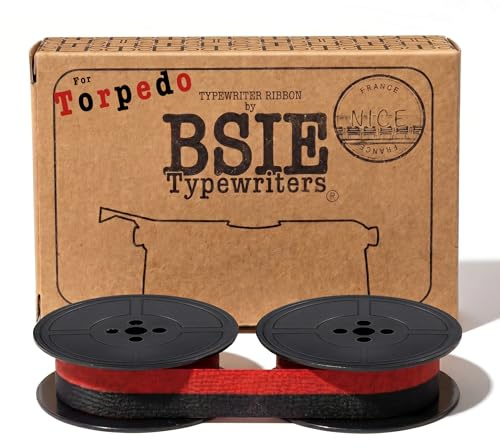 BSIE Typewriters – Princess Schreibmaschinen-Farbband Schwarz & Rot – Passend für Princess 100, 200, 300, Elektrik, De Luxe – GR1 / DIN 2103 / DIN 32755 – Getestet in Nizza, Frankreich