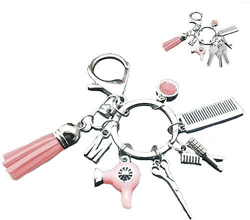 Coiffeur Porte-clés Clés Clés Pendant Sèche- Coiffure Casse-cêne Casse-clés Pendentif De Porte-clés Suspendu Charme pour Coiffeur Coiffeur