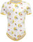 IBAKOM Men's Cute Print Pyjamas Bodysuit Leotard Top Short Sleeve Romper Pjs Nightwear Sleepwear Light Yellow XXL
