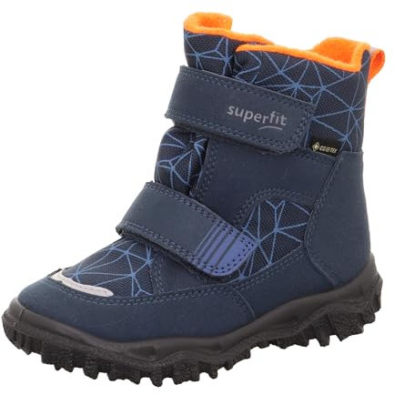 Superfit Jungen HUSKY warm gefütterte Gore-Tex Schneestiefel, BLAU/ORANGE 8030, 27 EU