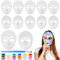 Fonyet Weiße Papier Maske 12 Stück Masken Zum Bemalen Kinder Erwachsene DIY Weiße Maske für fasching, Karneval, Cosplay, Maskenball, Party Deko