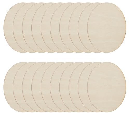 DELORIGIN 40Stück Ovaler Holzscheiben 7x5cm Holzscheiben zum Basteln DIY Plankenausschnitt Unlackierte Buchenholzrohlinge Natürliche Holzplättchen für Künstler Gemälde Türhänger Weihnachten