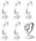 ROLMZJX 6 Stück Uhrenständer,Acryl Uhrenhalter,Transparenter Armbandständer Halter, Uhrenträger Uhrenpräsentation Schmuck Armband Display für Zuhause oder Store Verwendung Transparent