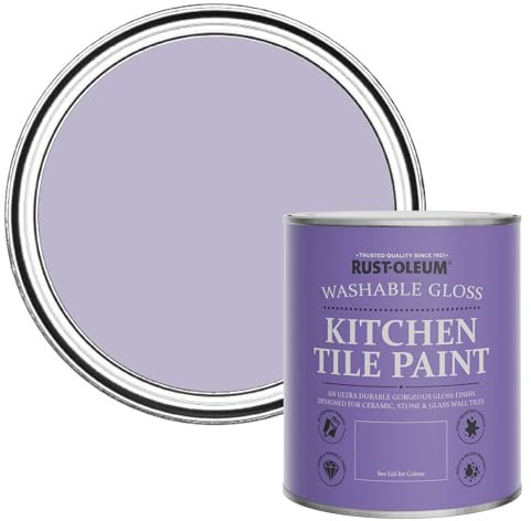 Rust-Oleum Purple water resistant Kitchen Tile Paint in Gloss Finish - Wisteria 750ml