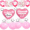 Set Di 2 Palloncini Nascita Bimba,Centrotavolo Decorazioni Nascita Bambina,Palloncini Nascita Rosa Doppia Faccia Scrivibile Decorazione Tavolo Festa Bomboniere Confetti Nascita Baby Shower