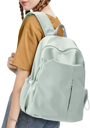 suradar Schulrucksack Teenager Damen Causal Travel Schultaschen 14 Zoll Laptop Rucksack für Mädchen im Teenageralter Leichter Rucksack Wasserabweisend Bookbag College Work Daypack Grün