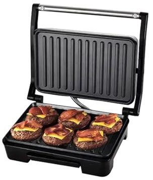 Steak Grill,Elektrische Grillmaschine,Kontaktgrill,850 W, Kontaktgrill für Sandwiches, Steak und als Panini Grill,mit Antihaftbeschichteter Abnehmbarer Tropfschale, Einstellbare Temperatur.
