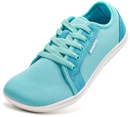 HOBIBEAR Unisex Wide Barefoot Shoes for Men Women Outdoor Trail Running Minimalist Walking Shoes Lightweight and Breathable(Sky Blue 9 UK)