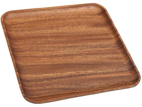 MWZBTG Großes Holztablett, Serviertablett aus,Holzplatten, Servierutensilien für Lebensmittel - Vorspeisenteller, flaches Schminktablett, Desserttabletts, dekorativ für Frühstück im Bett,
