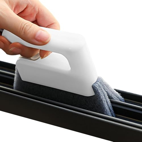 Cepillo de limpieza de grietas, limpiador de rieles para ventanas - Cepillos para ranuras multifuncionales para la limpieza,Herramienta de limpieza de cristales, cepillo de limpieza reutilizable para