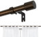 Joydeco Einstellbare Bronzefarben Gardinenstange Set 81cm-198cm Dekorative Vorhangstange mit Aluminium Endkappe für Duschraum Schlafzimmer Wohnzimmer DEY2A