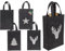 Graue Geschenktasche, X-mas Greetings, aus Filz,