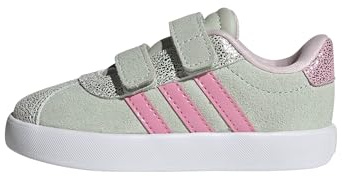 adidas Unisex Baby VL Court 3.0 Shoes Infants, Linen Green/Bliss pink/Clear pink, 23 1/2 EU