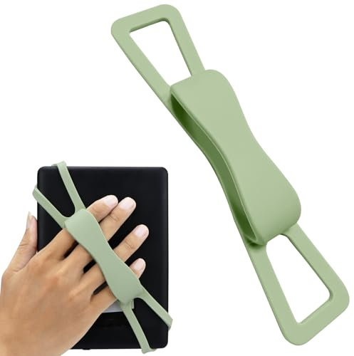 ZhaoCo Anti-Glissement Silicium Dragonne Support de Poignée de Doigt Universel pour 6 / 6.8'' / 7'' Kindle liseuses/Kobo/Sony eBook, Vert