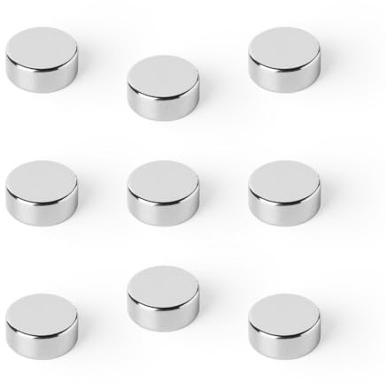 Strong Magnets Neodym Magnet - Rund 12 x 5 mm - 50 Stück - Extra stark, hält bis 4 kg - Für Magnettafel, Kühlschrank, Whiteboard, Pinnwand, Büro