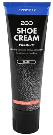 2GO Cirage pour chaussures de qualité supérieure - Rafraîchissant la couleur du cuir - Pour cuir lisse - Avec cire d'abeille et cire de carnauba - Crème de soin pour chaussures en différentes couleurs