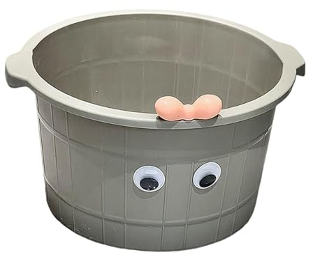 Ｚｉａｌｏｆｉ Fußbadewanne Fußpflege Becken Fuß Spa Eimer Pediküre Wanne mit Integrierten Massagenoppen für Eine Bessere Durchblutung für Erwachsene Und Senioren, Grau