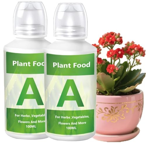 Hydroponic Liquid Plant Food,Indoor Plant Food for Vegetables,Hydroponics A & B Plant Food, Plant Nutrient Solution,Houseplant Food and Fertiliser, Plant Food Indoor Plant,Hydroponic Plant Food