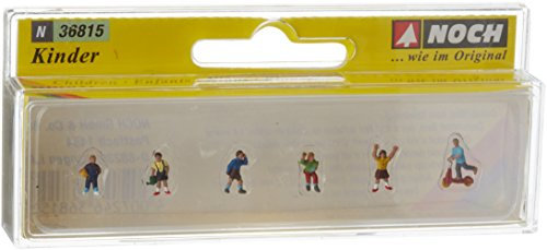 Noch Bambini, Personaggi realistici, complemento Perfetto per Traccia N Diorama, 1:160 colorato a Mano