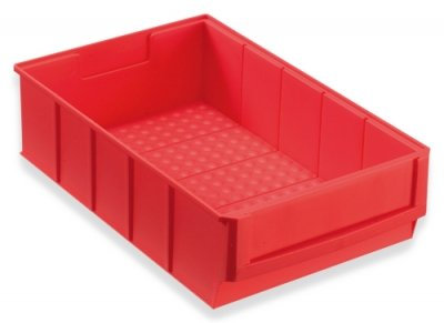12 Industrieboxen Regalboxen Stapelboxen Lagerboxen rot 300x183x81 mm