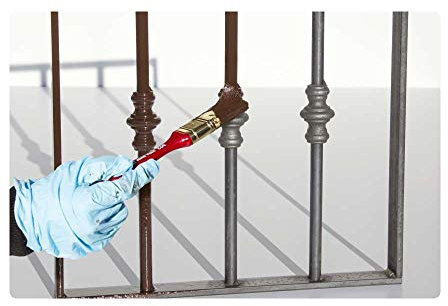 SARATOGA Vernice - Gel Antiruggine Pronta All'Uso Senza Bisogno di Trattamenti Preliminari, Grigio Forgia Metallizzato, Latta da 750 ml