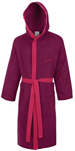 Speedo Microfibra Bordata Adult Accappatoio Unisex, Berry-Fucsia, L