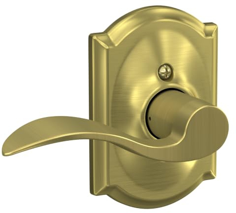 SCHLAGE Accent Non-Turning Dummy Door Handle, Left Handed, Satin Brass