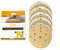 Mirka Gold Universal-Schleifpapier Ø 150mm Schleifscheiben Klett 15-Loch, Korn P80, 10 Stk/Zum Schleifen von Gips, Spachtel, Spanplatten, Holz, Lack