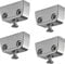 Gedotec Verbindungsbeschlag Trapez-Verbinder Metall Korpusverbinder Holz - RV STAHL | Eckverbinder mit Rastfunktion | Schrank-Verbinder für Möbel & Kästen | 4 Set - Möbelverbinder zum Schrauben