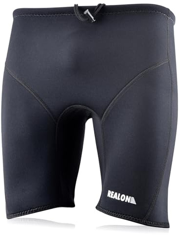 REALON Wetsuit Shorts Neoprene Men 3mm Buoyancy Swim Pants Adult Women Sweat Wet Suit Trunks Jammers Keep Warm Water Sport Aerobics for Swimming Surfing Snorkeling Diving Kayaking Scuba