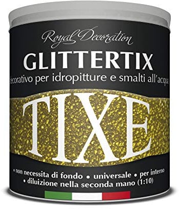 TIXE Glittertix Additivo Glitter per Pittura – Effetto Luminoso e Brillante per Superfici Decorate, Sabbia 250 ml
