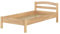 Erst-Holz® Massivholzbett Buche Natur 90x200 Einzelbett Bettgestell mit Rollrost 60.73-09